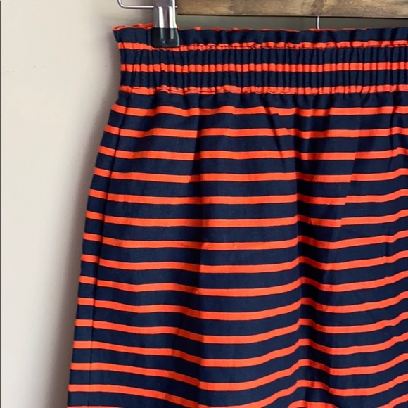 J.Crew Linen Blend Sidewalk Elastic Waist Skirt 00 - Picture 2 of 4